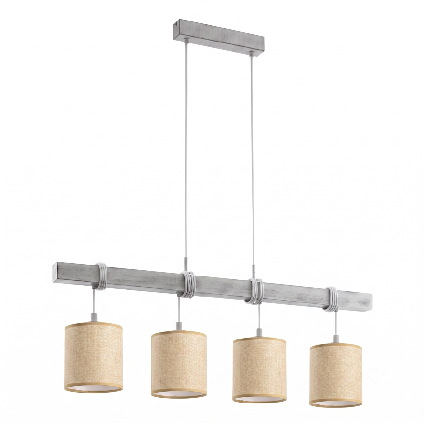 BRILAGI - LED luster na lanku NUBILA 4xE27/60W/230V siva/svetlo braon