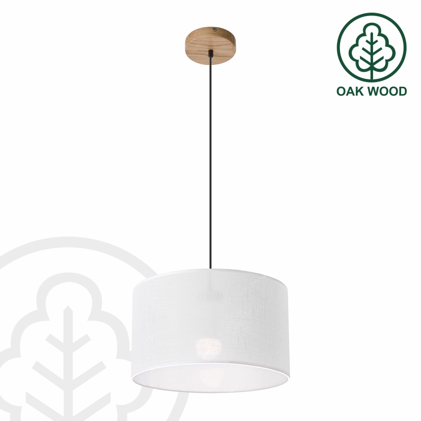 Brilagi - LED luster na sajli ANTHONY 1xE27/60W/230V hrast/bela