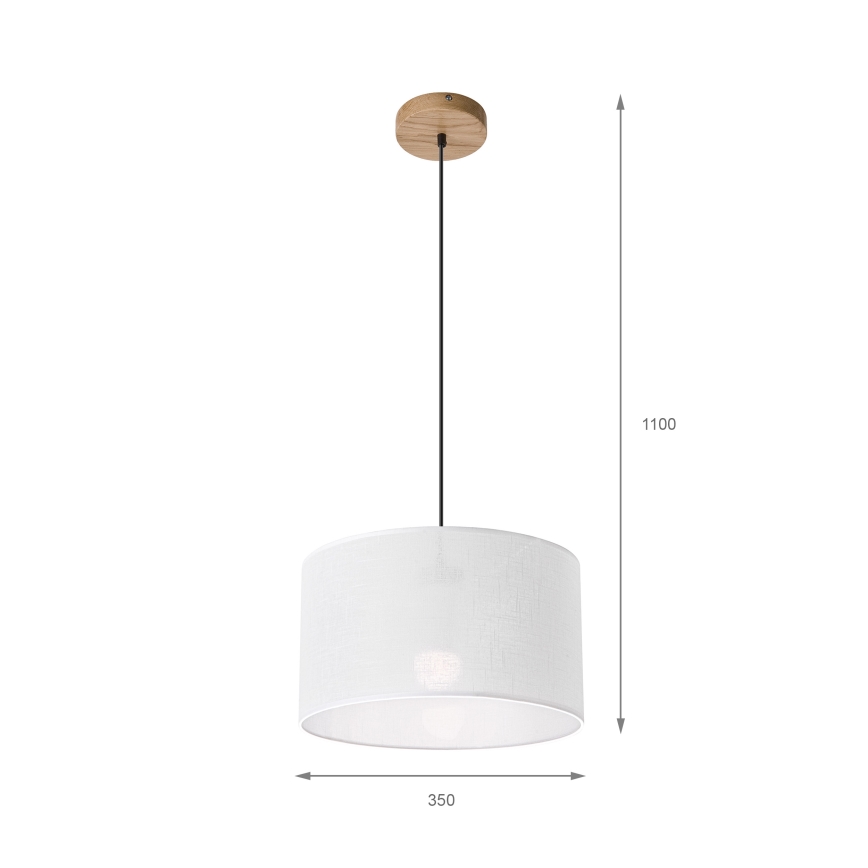 Brilagi - LED luster na sajli ANTHONY 1xE27/60W/230V hrast/bela