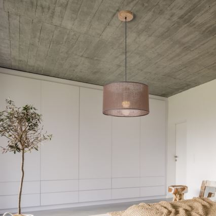 Brilagi - LED luster na sajli ANTHONY 1xE27/60W/230V hrast/braon