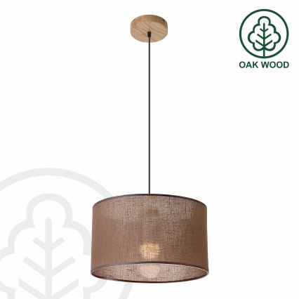Brilagi - LED luster na sajli ANTHONY 1xE27/60W/230V hrast/braon