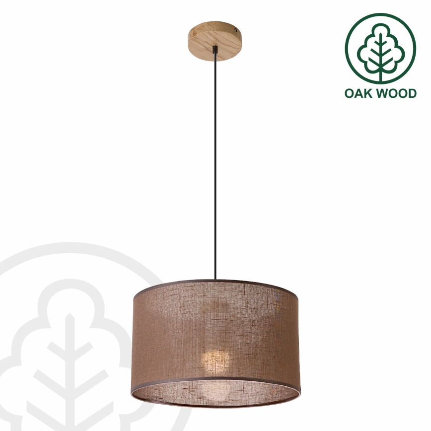 Brilagi - LED luster na sajli ANTHONY 1xE27/60W/230V hrast/braon