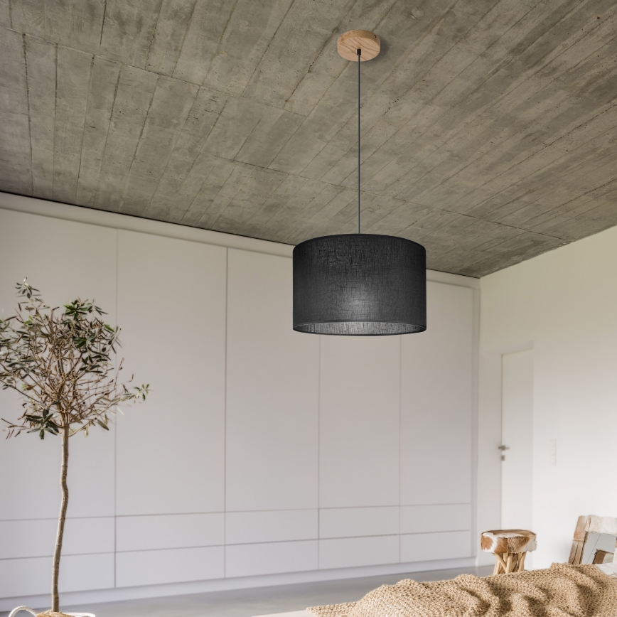 Brilagi - LED luster na sajli ANTHONY 1xE27/60W/230V hrast/crna