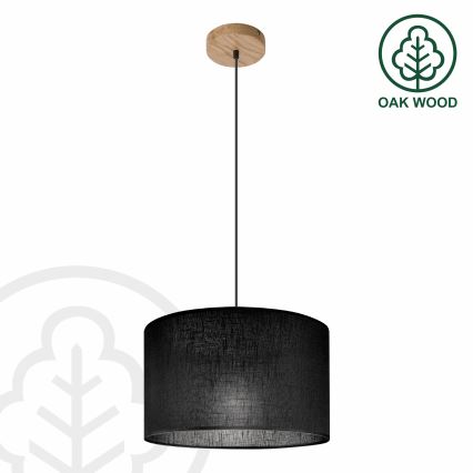 Brilagi - LED luster na sajli ANTHONY 1xE27/60W/230V hrast/crna