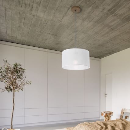 Brilagi - LED luster na sajli ANTHONY 1xE27/60W/230V hrast orah/bela
