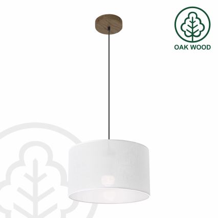 Brilagi - LED luster na sajli ANTHONY 1xE27/60W/230V hrast orah/bela