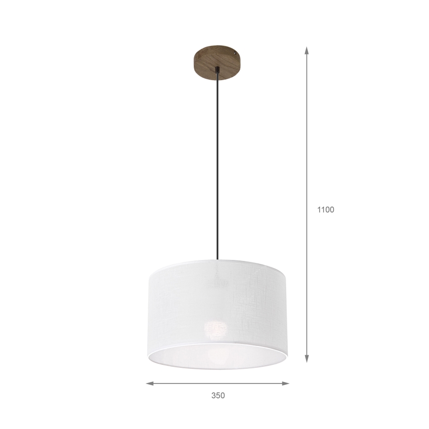 Brilagi - LED luster na sajli ANTHONY 1xE27/60W/230V hrast orah/bela