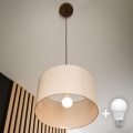 Brilagi - LED luster na sajli ANTHONY 1xE27/60W/230V hrast/orah/bež