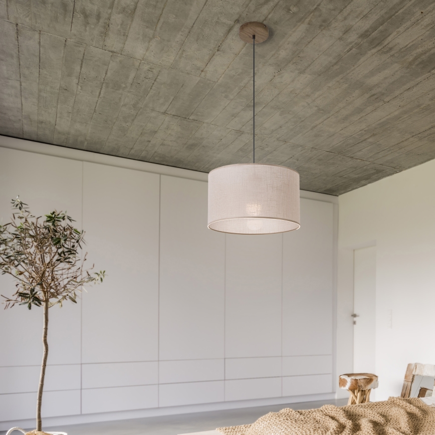 Brilagi - LED luster na sajli ANTHONY 1xE27/60W/230V hrast/orah/bež
