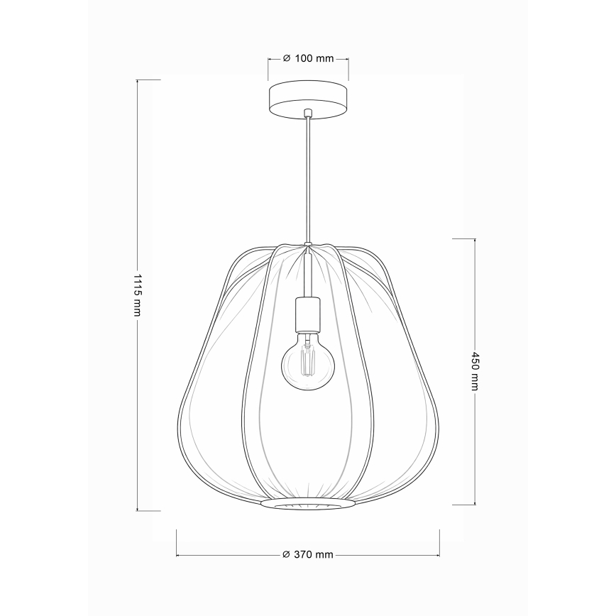 Brilagi - LED luster na sajli ARVEN 1xE27/8W/230V prečnik 37 cm bež
