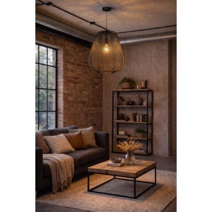 BRILAGI - LED luster na sajli ARVEN 1xE27/8W/230V prečnik 37 cm crna