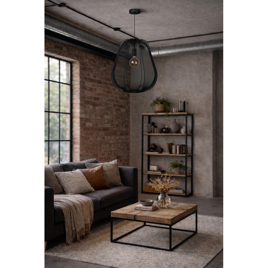 BRILAGI - LED luster na sajli ARVEN 1xE27/8W/230V prečnik 37 cm crna