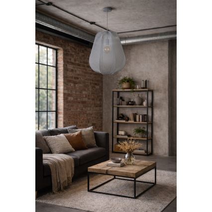 Brilagi - LED luster na sajli ARVEN 1xE27/8W/230V, prečnik 37 cm, siva