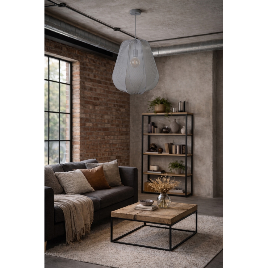 Brilagi - LED luster na sajli ARVEN 1xE27/8W/230V, prečnik 37 cm, siva