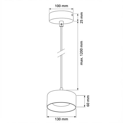 Brilagi - LED Luster na sajli AURA LUX 1xGX53/30W/230V crna/dimljena