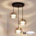 Brilagi - LED luster na sajli AURA LUX 3xGX53/13W/230V crna/zlatna