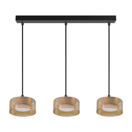 Brilagi - LED Luster na sajli AURA LUX 3xGX53/30W/230V crna/zlatna