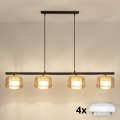Brilagi - LED Luster na sajli AURA LUX 4xGX53/30W/230V crna/zlatna