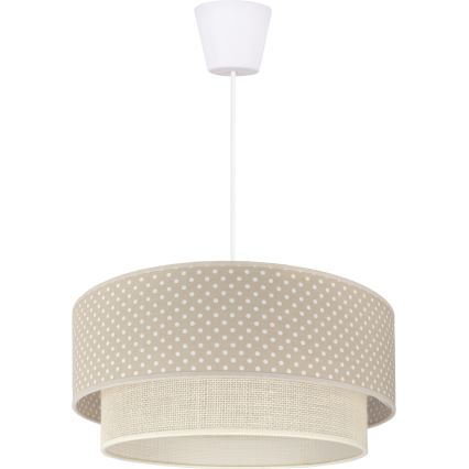 Brilagi - LED luster na sajli BOHO BOBO 1xE27/60W/230V pr. 40 cm tačkice bež/krem
