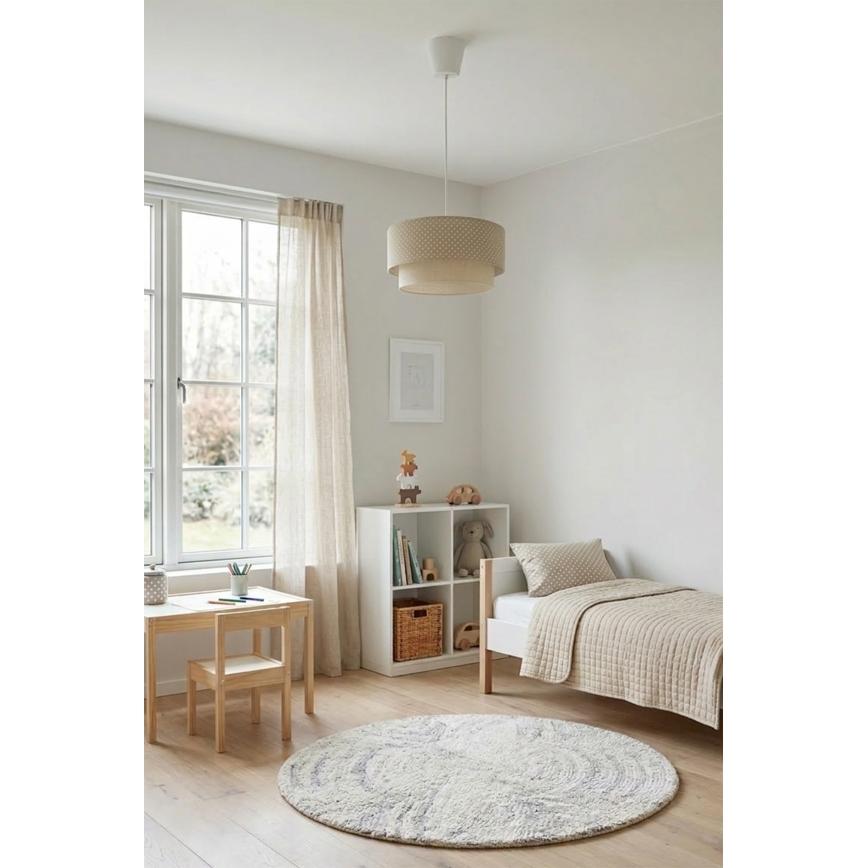 Brilagi - LED luster na sajli BOHO BOBO 1xE27/60W/230V pr. 40 cm tačkice bež/krem