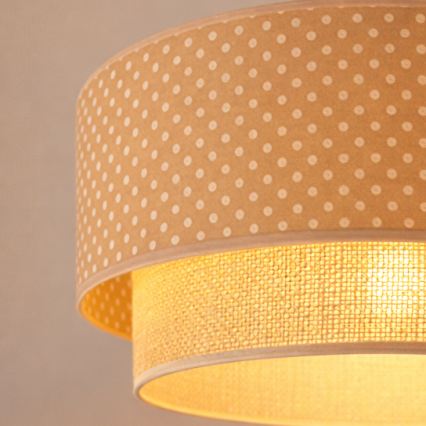 Brilagi - LED luster na sajli BOHO BOBO 1xE27/60W/230V pr. 40 cm tačkice bež/krem