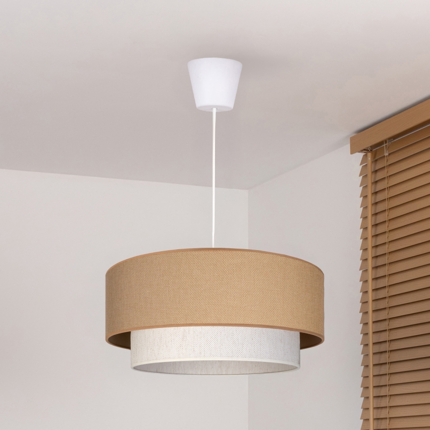 Brilagi - LED luster na sajli BOHO ECO 1xE27/10W/230V prečnik 40 cm bež/krem