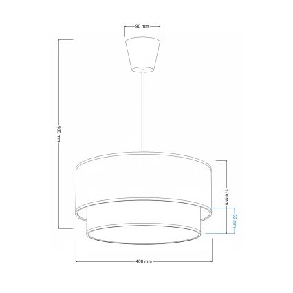 Brilagi - LED luster na sajli BOHO ECO 1xE27/10W/230V prečnik 40 cm bež/krem