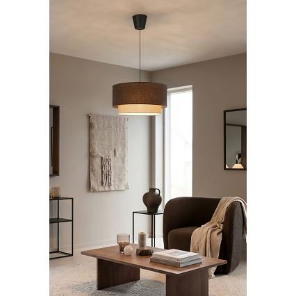 Brilagi - LED luster na sajli BOHO ECO 1xE27/10W/230V prečnik 40 cm braon/krem