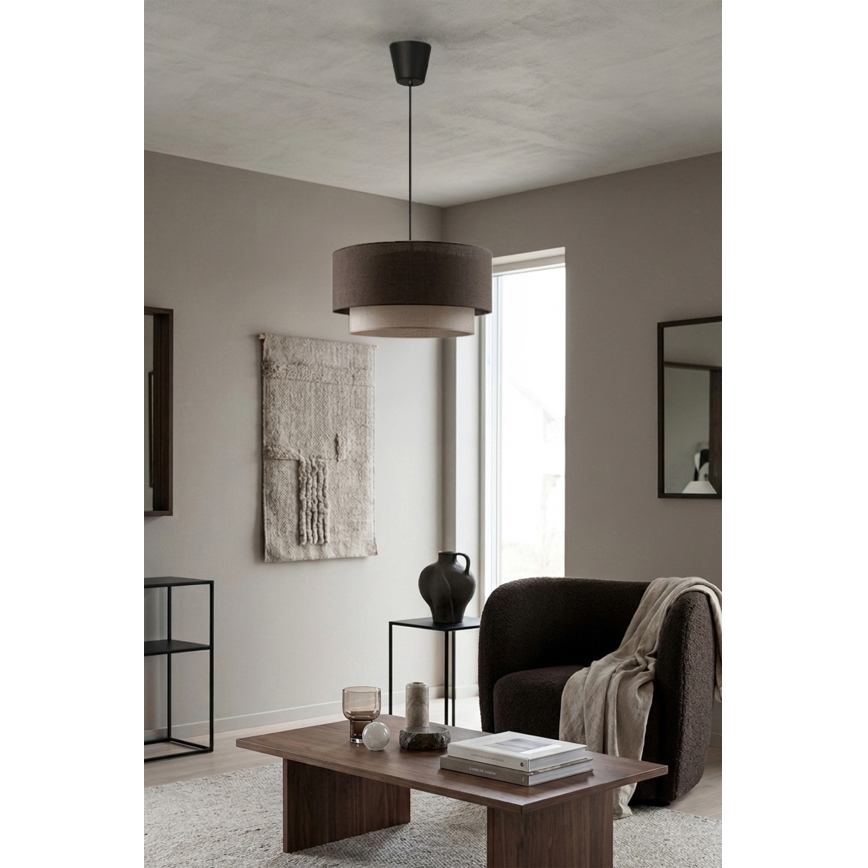 Brilagi - LED luster na sajli BOHO ECO 1xE27/10W/230V prečnik 40 cm braon/krem