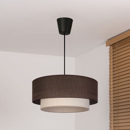 Brilagi - LED luster na sajli BOHO ECO 1xE27/10W/230V prečnik 40 cm braon/krem