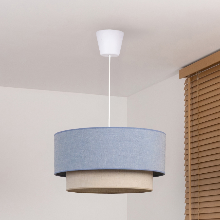 Brilagi - LED Luster na sajli BOHO ECO 1xE27/10W/230V Ø 40 cm plava/krem