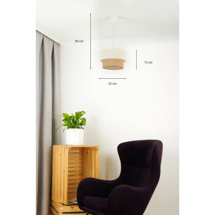 Brilagi - LED luster na sajli Boho stil 1xE27/15W/230V prečnik 25 cm