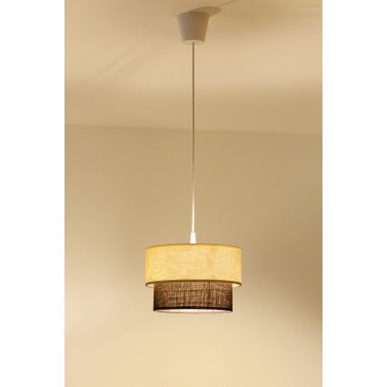Brilagi - LED luster na sajli BOHO STYLE 1xE27/15W/230V prečnik 25 cm krem/braon