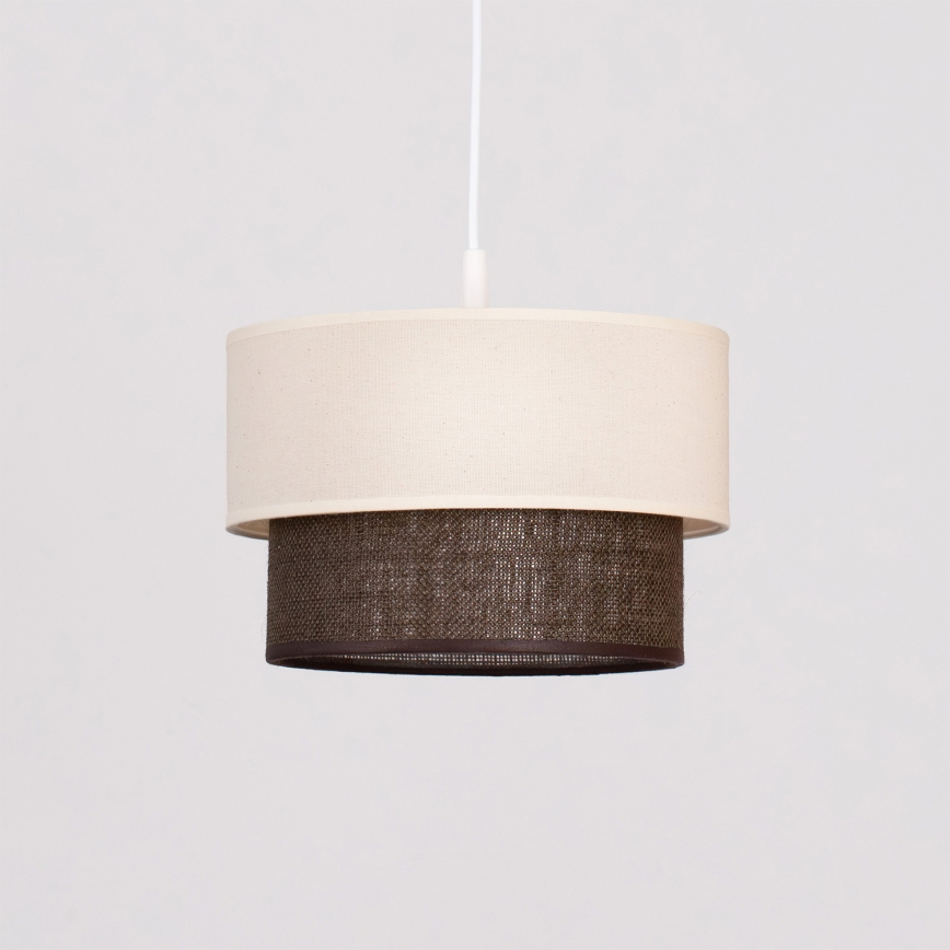 Brilagi - LED luster na sajli BOHO STYLE 1xE27/15W/230V prečnik 25 cm krem/braon