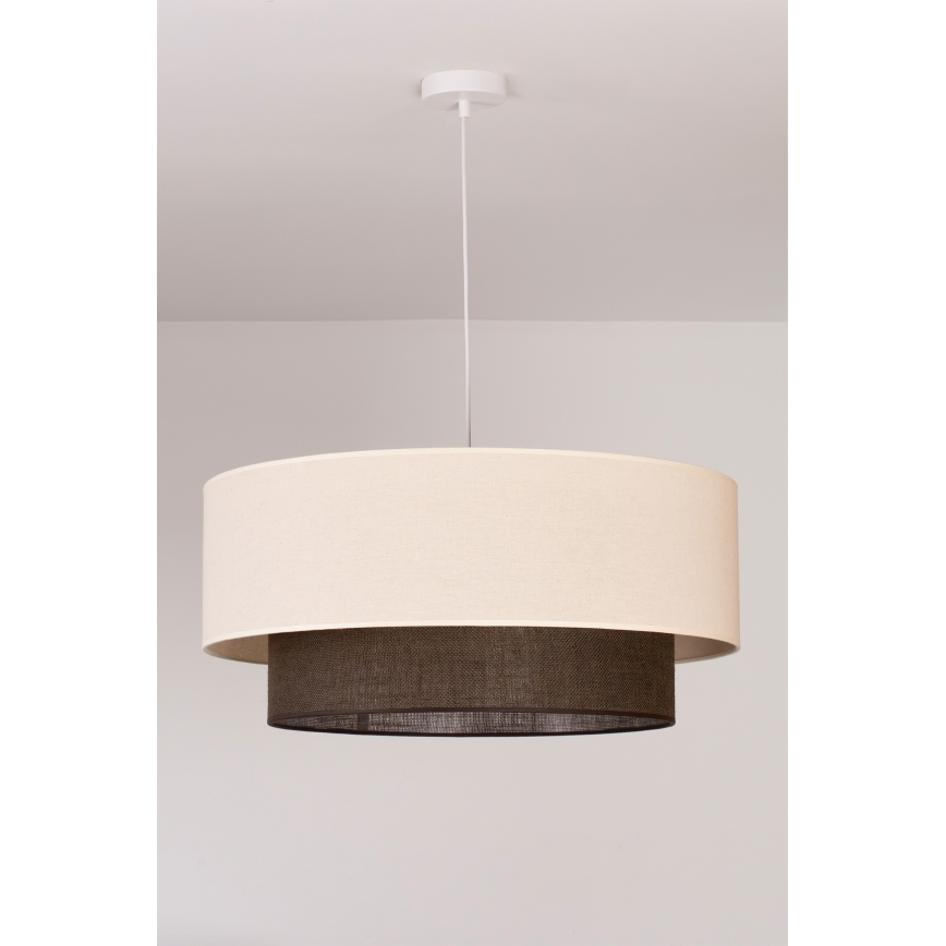 Brilagi - LED luster na sajli BOHO STYLE 3xE27/15W/230V prečnik 60 cm krem/braon