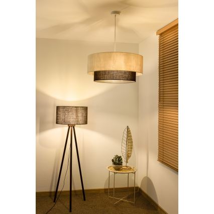Brilagi - LED luster na sajli BOHO STYLE 3xE27/15W/230V prečnik 60 cm krem/braon