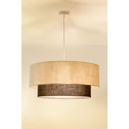 Brilagi - LED luster na sajli BOHO STYLE 3xE27/15W/230V prečnik 60 cm krem/braon