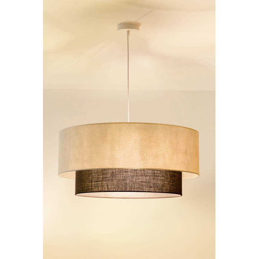 Brilagi - LED luster na sajli BOHO STYLE 3xE27/15W/230V prečnik 60 cm krem/braon