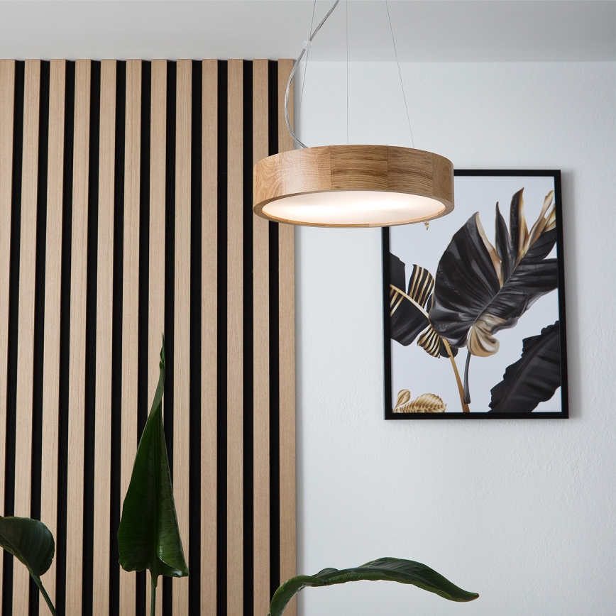Brilagi - LED luster na sajli CARVALHO 2xE27/60W/230V hrast prečnik 37 cm