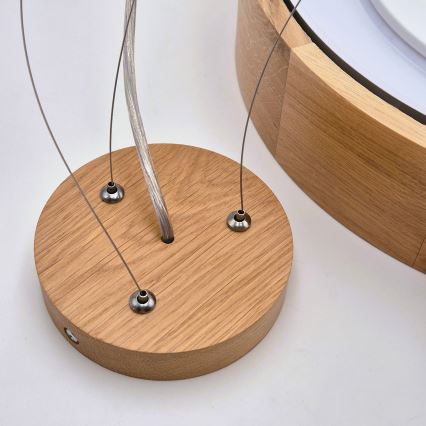 Brilagi - LED luster na sajli CARVALHO 3xE27/60W/230V hrast preč. 47,5 cm