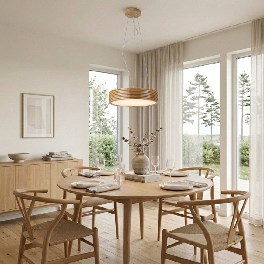 Brilagi - LED luster na sajli CARVALHO MODERN 2xE27/60W/230V hrast prečnik 37,5 cm