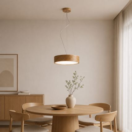 Brilagi - LED luster na sajli CARVALHO MODERN 2xE27/60W/230V hrast prečnik 37,5 cm