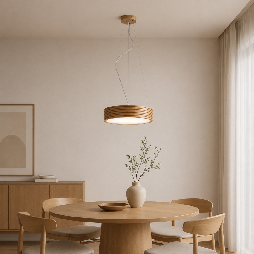 Brilagi - LED luster na sajli CARVALHO MODERN 2xE27/60W/230V hrast prečnik 37,5 cm