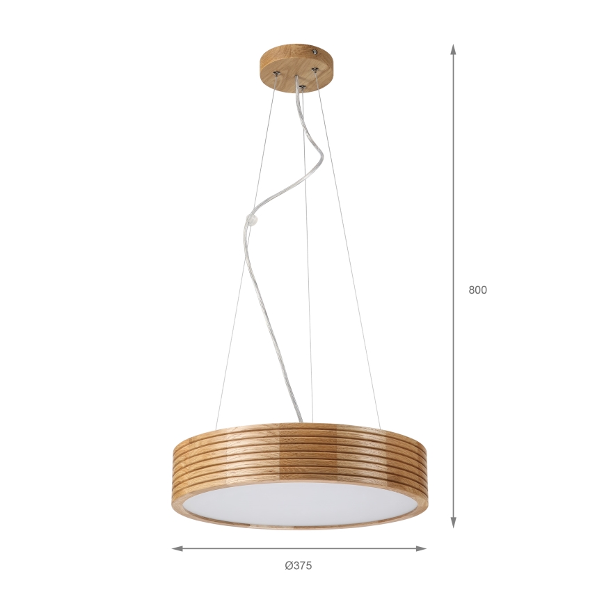 Brilagi - LED luster na sajli CARVALHO MODERN 2xE27/60W/230V hrast prečnik 37,5 cm