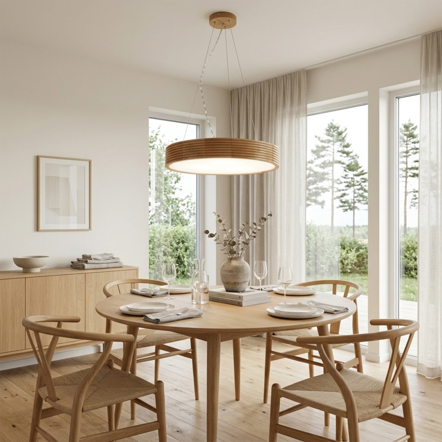 Brilagi - LED luster na sajli CARVALHO MODERN 3xE27/60W/230V hrast prečnik 47,5 cm