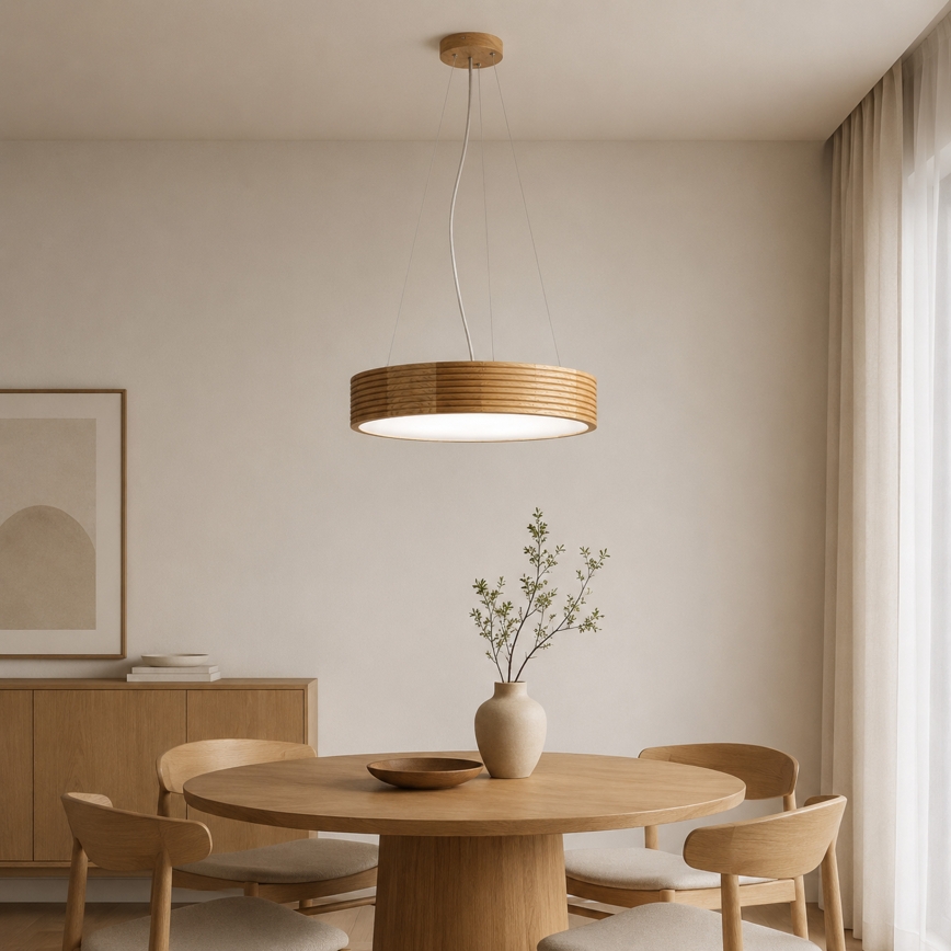 Brilagi - LED luster na sajli CARVALHO MODERN 3xE27/60W/230V hrast prečnik 47,5 cm