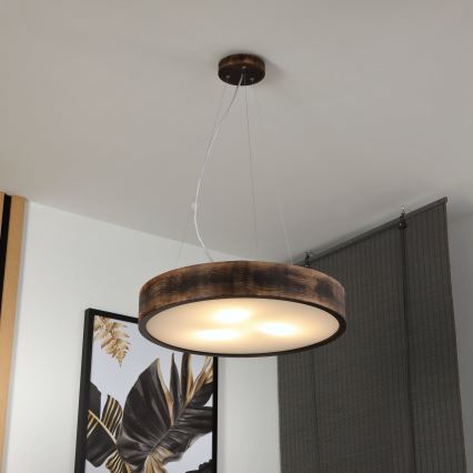 Brilagi - LED luster na sajli CARVALHO SMOKEY 3xE27/60W/230V hrast prečnik 47,5 cm