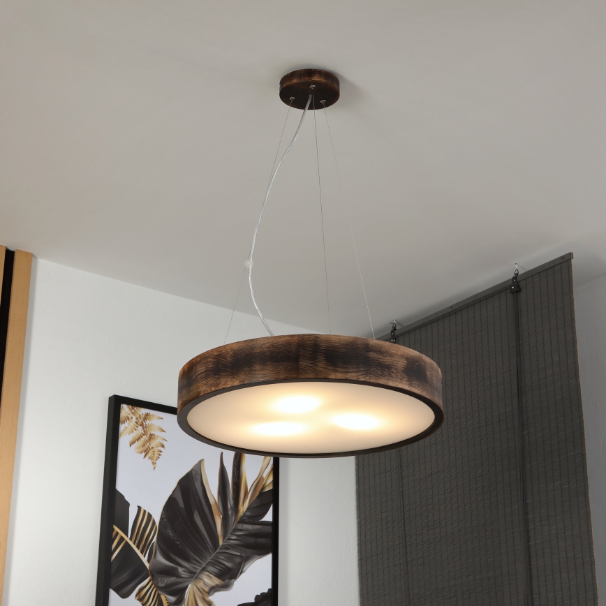 Brilagi - LED luster na sajli CARVALHO SMOKEY 3xE27/60W/230V hrast prečnik 47,5 cm