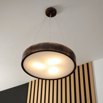 Brilagi - LED luster na sajli CARVALHO SMOKEY 3xE27/60W/230V hrast prečnik 47,5 cm