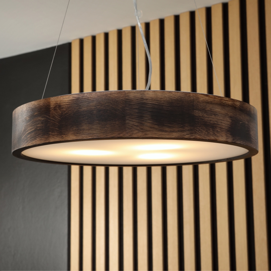 Brilagi - LED luster na sajli CARVALHO SMOKEY 3xE27/60W/230V hrast prečnik 47,5 cm